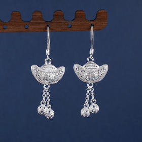 子佩集S990银【宝月】耳环【MXEH010】2312