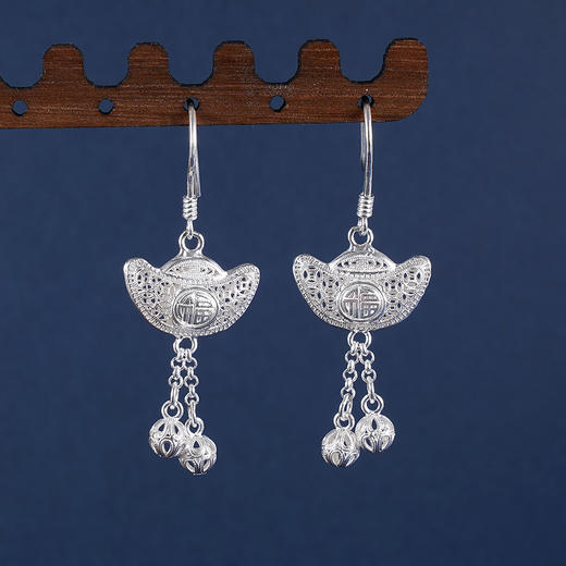 子佩集S990银【宝月】耳环【MXEH010】2312 商品图1