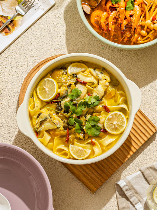 摩登主妇酸菜鱼大盆碗家用双耳汤碗12寸陶瓷大号汤盆水煮鱼专用碗 商品图2