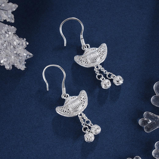 子佩集S990银【宝月】耳环【MXEH010】2312 商品图3