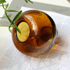 简约轻奢厚底圆形小口琉璃花瓶茶色花瓶高端设计师客餐厅桌面花器 商品缩略图4