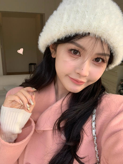 Read Nameless /全羊毛苏黎世粉色双面呢外套 商品图5