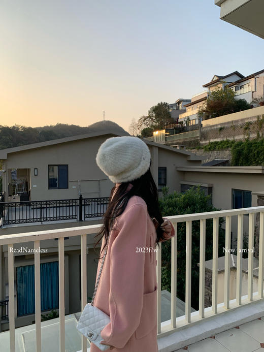 Read Nameless /全羊毛苏黎世粉色双面呢外套 商品图14