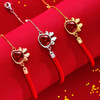 【招财萌蛇套装❗️s925纯银国潮三件套】原创手链女+项链+耳钉 新中式国潮生肖蛇本命年好货QQ手工饰品情人节 商品缩略图2