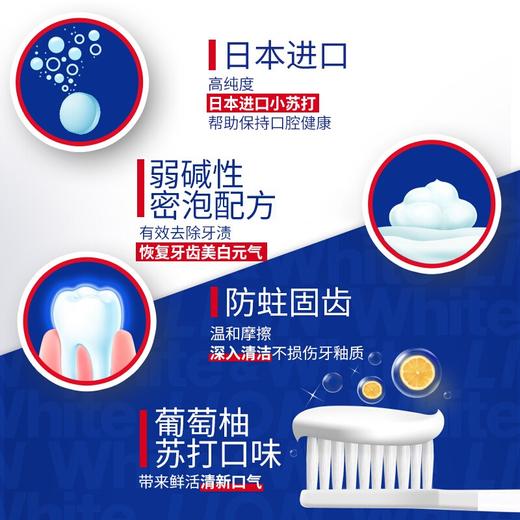 狮王葡萄柚小苏打元气美白牙膏 120g 清新口气净白去渍 商品图1