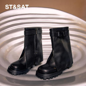 星期六小众时尚厚底裤管靴SS34116612