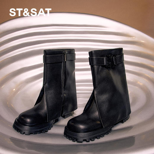 星期六小众时尚厚底裤管靴SS34116612 商品图0