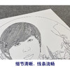 【大彩图】盘虎杰工笔画白描底稿圆形小品《阳光灿烂的季节》现代人物高清打印稿HJ30 商品缩略图4