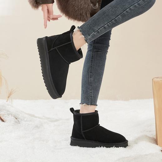 ZHR雪地靴女2023冬季新款加绒加厚短筒面包棉鞋保暖防滑学生短靴 商品图7