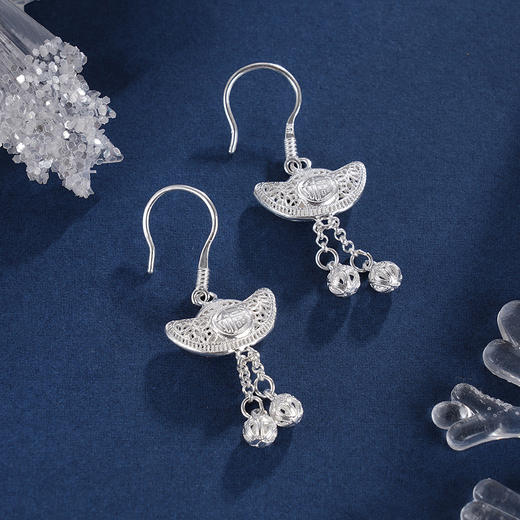 子佩集S990银【宝月】耳环【MXEH010】2312 商品图5