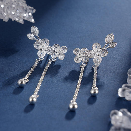 子佩集S990银【春妍】耳钉【QFES030】2312 商品图3