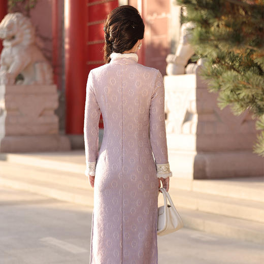 年轻款少女长袖，加厚修身日常新中式旗袍YT-2707 商品图3