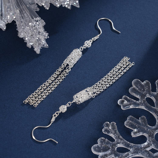 子佩集S990银【慕寒风行】耳环【QFES032】2312 商品图3