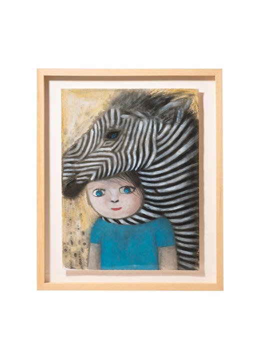 稀奇艺术 马玉签名限量版画《让我抱抱你-斑马》艺术装饰画乔迁礼物 商品图1