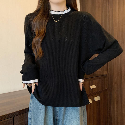 秋冬大码女装针织衫上衣】时尚搭配洋气内搭 宽松百搭长袖打底衫 商品图3