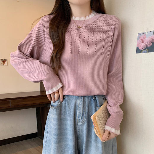 秋冬大码女装针织衫上衣】时尚搭配洋气内搭 宽松百搭长袖打底衫 商品图5