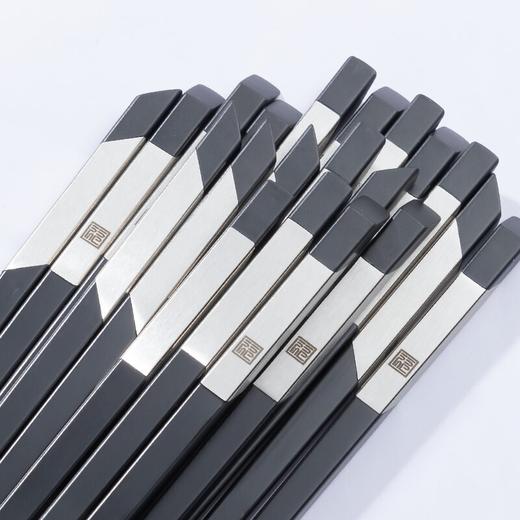 客满多祝福中华合金筷10双装（黑色） 商品图3