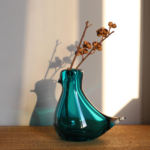 简约轻奢摆件小鸟琉璃花瓶北欧创意水培插花客厅装饰迷你小摆件 商品图2