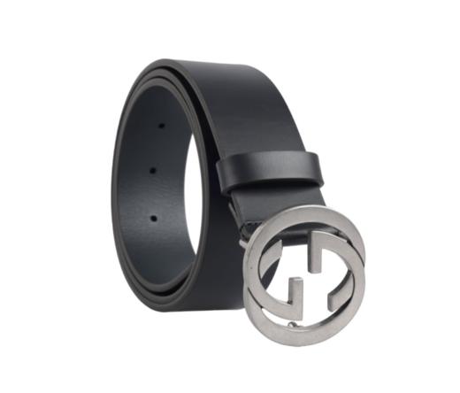 【新品到仓特惠秒】Gucci 古驰 男士经典双G磨砂银色扣头真皮腰带 11735 商品图1