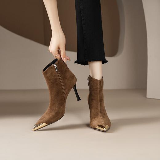 【预售5天】韩版时尚金属头防踢，高跟小短靴裸靴FDJ-YC-125 商品图2