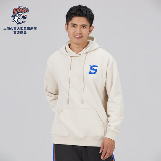 上海久事大鲨鱼俱乐部 | 酷鲨国潮卫衣连帽加绒刺绣卫衣男士长袖 商品图3