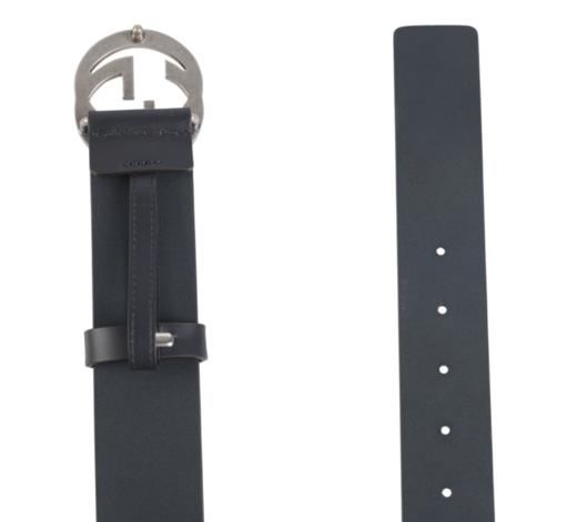 【新品到仓特惠秒】Gucci 古驰 男士经典双G磨砂银色扣头真皮腰带 11735 商品图6