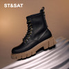星期六厚底系带学院风潮酷马丁靴短靴SS34116560 商品缩略图0