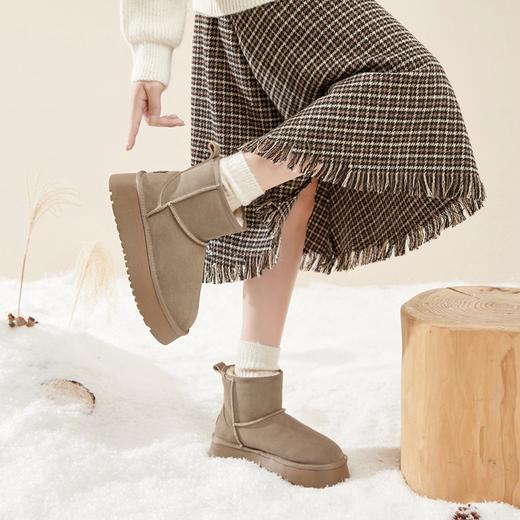 ZHR厚底雪地靴女2023冬季新款加厚加绒防滑休闲短靴户外保暖棉鞋 商品图11