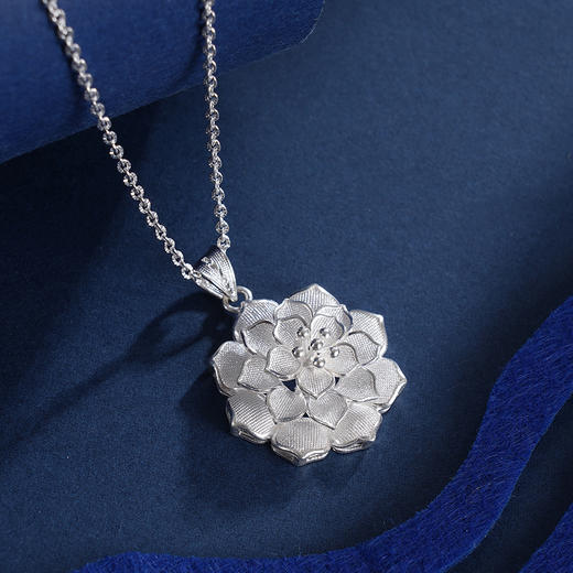 子佩集S990银【兼葭秋水】套链项链【MXTL008】花丝花朵2312 商品图2