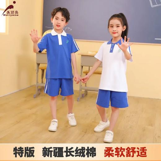 【小学生夏装】特级版  深圳教育局 高品质新疆棉 小学男女生夏季运动服 商品图0