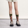 谜底学院风中筒袜2024春季新款复古文艺花色百搭袜子女2241MQ0403 商品缩略图1