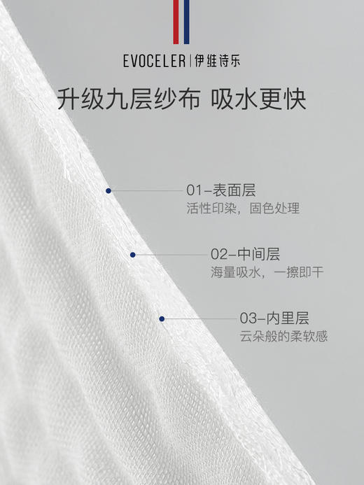 *英国Evoceler伊维诗乐9层连帽纱布浴巾 商品图1