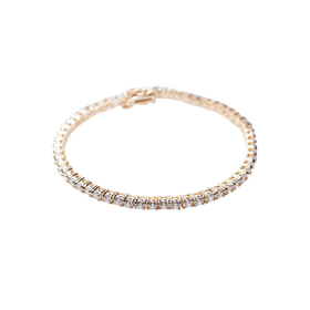 北京仓｜CZ by KJL-Delicate Yellow 7CTTW-网球 金色 手链［美国设计师］