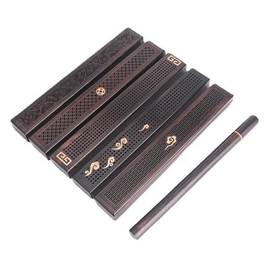 黑檀沉香线香香炉薰香炉红木香盒礼盒沉香檀香香薰炉香筒礼品套装 商品图3