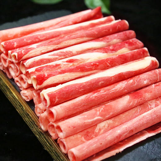 【拍1发10，到手3斤】汇柒鲜安格斯肥牛卷150g/袋*10~干净配料表，肉质饱满，口感新鲜，肥瘦相间，无添加，吃法多样~ 商品图1