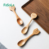 FaSoLa木勺子木质柄吃饭用调羹家用日式木头汤勺小号汤匙蜂蜜勺 商品缩略图9
