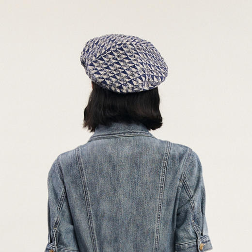 谜底贝雷帽女2024春新款复古文艺气质格纹出街帽子女士241MQ0406 商品图3