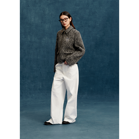 GOODBAI白鸽学院logo直筒工装休闲裤