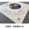 【大彩图】盘虎杰工笔画白描底稿圆形小品现代人物高清打印稿HJ35 商品缩略图2