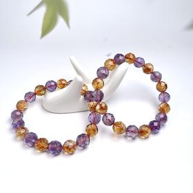 水晶单圈-黄紫晶切割圆珠