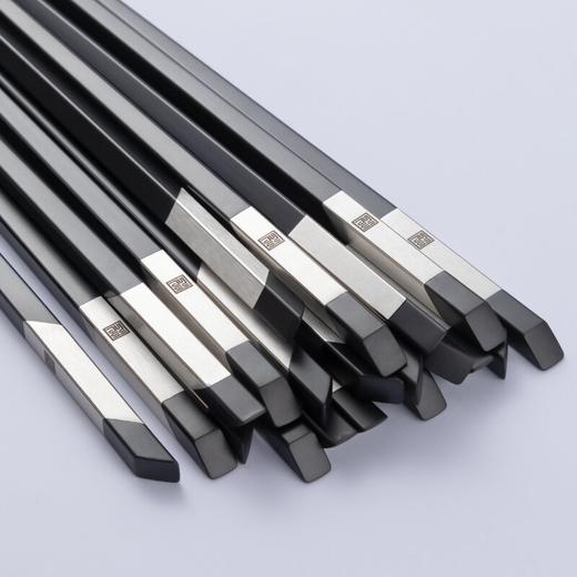 客满多祝福中华合金筷10双装（黑色） 商品图4