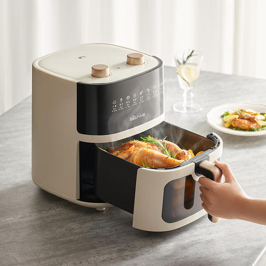 【小程序】小熊(Bear)空气炸锅 不用翻面家用多功能6L大容量低脂双旋钮操控微蒸汽嫩烤可视款电炸锅 QZG-E16H3 商品图1