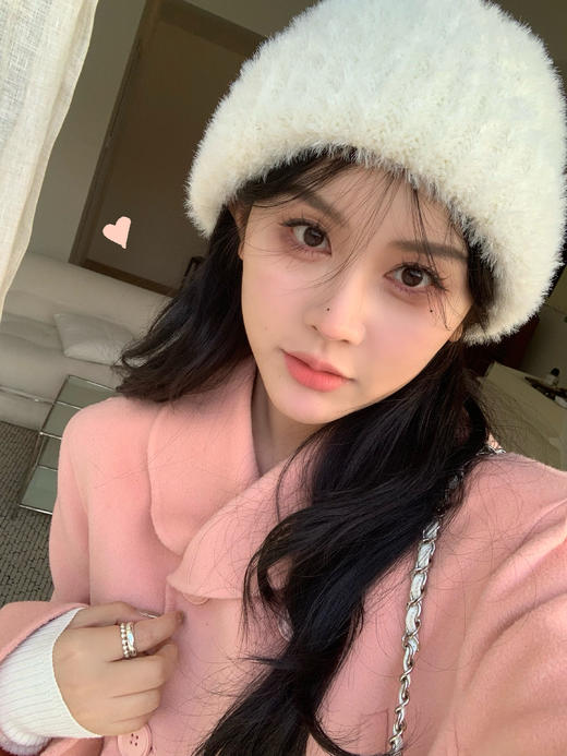 Read Nameless /全羊毛苏黎世粉色双面呢外套 商品图4