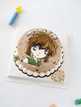 灰原哀头像手绘蛋糕