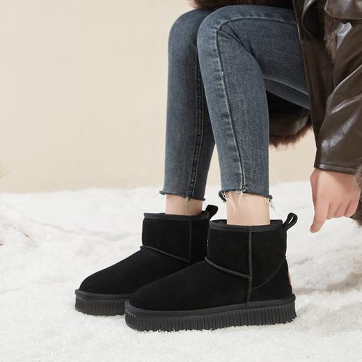 ZHR雪地靴女2023冬季新款加绒加厚短筒面包棉鞋保暖防滑学生短靴 商品图5