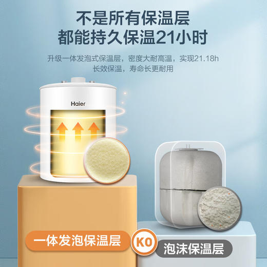 海尔（Haier）6.6升 上出水小厨宝  2200W 家用 厨房速热 电热水器 小巧尺寸一级能效节能 EC6.6YB22 商品图3