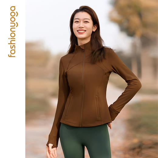 凡圣瑜伽加绒保暖修身外套F13870 商品图1