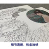 【大彩图】盘虎杰工笔画白描底稿圆形小品《清夏》现代人物高清打印稿HJ29 商品缩略图4