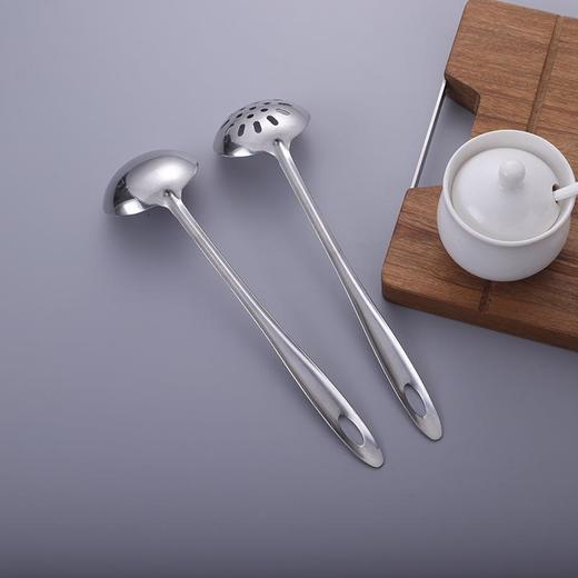 不锈钢汤壳汤勺漏厨具用品餐具火锅勺厨房用具烹饪可悬挂手柄 商品图2