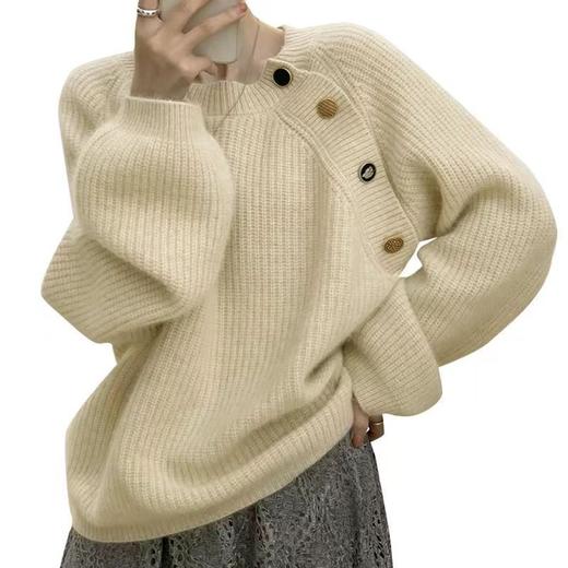 奶系穿搭 温柔软糯毛衣 高级感日系慵懒 套头毛衣 商品图2